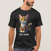 Schattigee kleurrijke Margay Snoep Cat T-shirt (Voorkant)