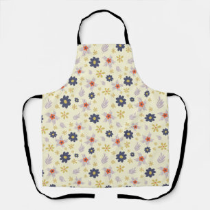 Schattigee Kleurrijke Moderne  Bloemenprint Schort