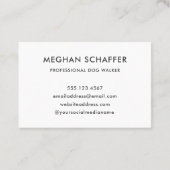 Schattigee kleurrijke moderne honden visitekaartje (Achterkant)