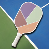 Schattigee Kleurrijke Moderne Initialen Monogram Pickleball Paddle