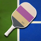 Schattigee Kleurrijke Moderne Initialen Monogram Pickleball Paddle
