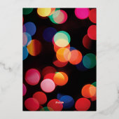 Schattigee Kleurrijke Moderne Lichten VREUGDEVOLLE Folie Feestdagenkaart (Achterkant)
