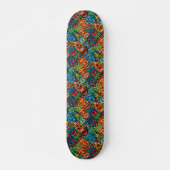Schattigee Kleurrijke Moderne Tropische Tiki Gezic Persoonlijk Skateboard (Voorkant)
