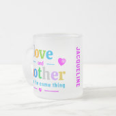 Schattigee Kleurrijke Moeder's Matglas Koffiemok (Voorkant links)