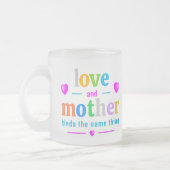 Schattigee Kleurrijke Moeder's Matglas Koffiemok (Links)