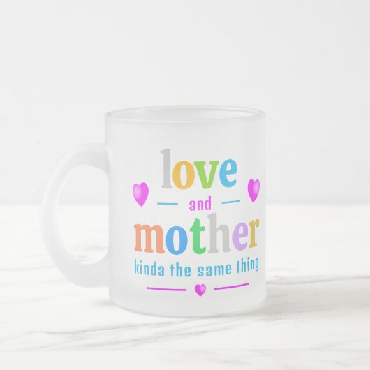 Schattigee Kleurrijke Moeder's Matglas Koffiemok (Links)