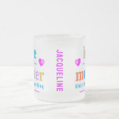 Schattigee Kleurrijke Moeder's Matglas Koffiemok (Center)