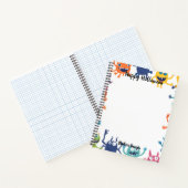 Schattigee kleurrijke monsters blij Halloween Notitieboek (Binnen)