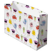 Schattigee kleurrijke monsters grappig Kinder kind Groot Cadeauzakje (Achterkant Gekanteld)