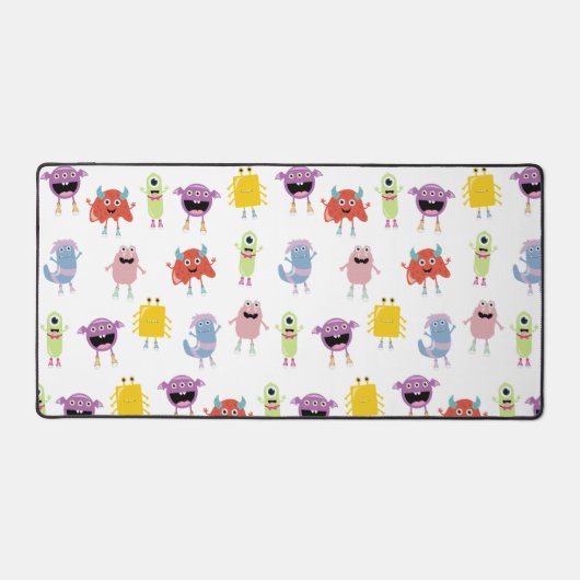 Schattigee kleurrijke monsters grappig Kinder patr Bureaumat (Voorkant)