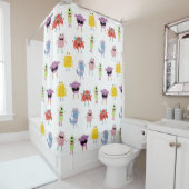 Schattigee kleurrijke monsters grappig Kinder patr Douchegordijn (In situ)