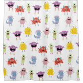 Schattigee kleurrijke monsters grappig Kinder patr Douchegordijn (Voorkant)