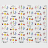 Schattigee Kleurrijke Monsters Grappige Kids Verja Cadeaupapier (Vlak)