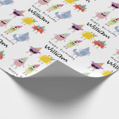 Schattigee Kleurrijke Monsters Grappige Kids Verja Cadeaupapier (Hoek)