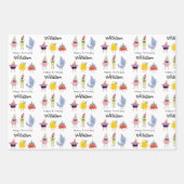 Schattigee Kleurrijke Monsters Grappige Kids Verja Inpakpapier Vel (Voorkant 3)