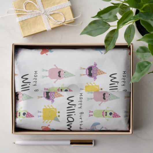 Schattigee Kleurrijke Monsters Grappige Kids Verja Tissuepapier (Geschenk)