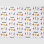 Schattigee Kleurrijke Monsters Grappige Kids Verja Tissuepapier (Voorkant)