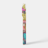 Schattigee Kleurrijke Mushroom House Art iPhone Hoesje (Linkerkant)