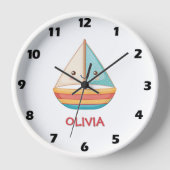 Schattigee kleurrijke nautische zeilboot (Voorkant)