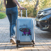 Schattigee Kleurrijke Olifant Kind Slaapkamerdeur  Sticker (Koffer Insitu)