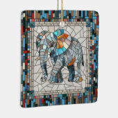 Schattigee Kleurrijke Olifant mozaïek kunst Keramisch Ornament (Rechts)
