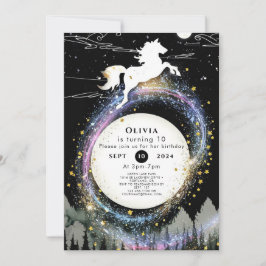 Schattigee kleurrijke paardenverjaardag kaart