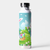 Schattigee, kleurrijke paashaas waterfles (Links)