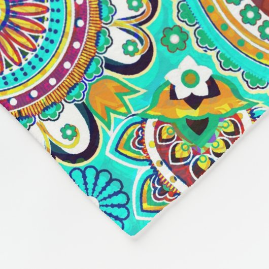 Schattigee kleurrijke Paisley Fleece Deken (Hoek)