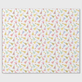 Schattigee Kleurrijke Partyhats op wit Cadeaupapier (Vlak)