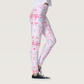 Schattigee kleurrijke pastel bloemmotief leggings (Rechts)