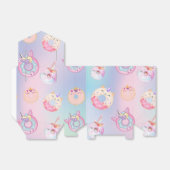 Schattigee kleurrijke pastel Eenhoorns Regenboog D Bedankdoosjes (Uitgevouwen)