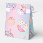 Schattigee kleurrijke pastel Eenhoorns Regenboog D Bedankdoosjes (Achterkant)