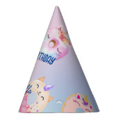 Schattigee kleurrijke pastel Eenhoorns Regenboog D Feesthoedjes (Rechts)