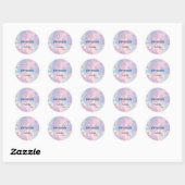 Schattigee kleurrijke pastel Eenhoorns Regenboog D Ronde Sticker (Vel)