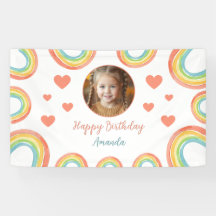 Schattigee kleurrijke pastel regenboog meisjes fot