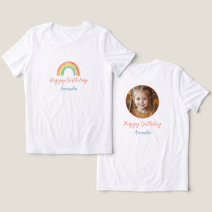 Schattigee kleurrijke pastel regenboog meisjes fot Tri-Blend shirt