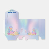 Schattigee kleurrijke pastel zeemeermin Rainbow Bi Bedankdoosjes (Uitgevouwen)
