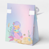 Schattigee kleurrijke pastel zeemeermin Rainbow Bi Bedankdoosjes (Achterkant)