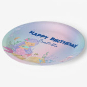 Schattigee kleurrijke pastel zeemeermin Rainbow Bi Papieren Bordje (Gekanteld)