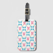 Schattigee kleurrijke patterned bagagelabel (Voorkant (verticaal))