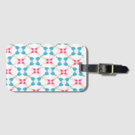 Schattigee kleurrijke patterned bagagelabel