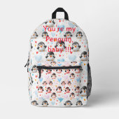 Schattigee & Kleurrijke Pinguïn Liefde Bedrukte Rugzak (Voorkant)
