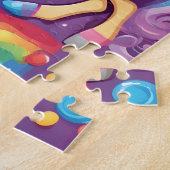 Schattigee kleurrijke pony legpuzzel (Zijkant)