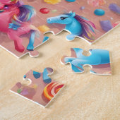 Schattigee Kleurrijke Pony Legpuzzel (Zijkant)