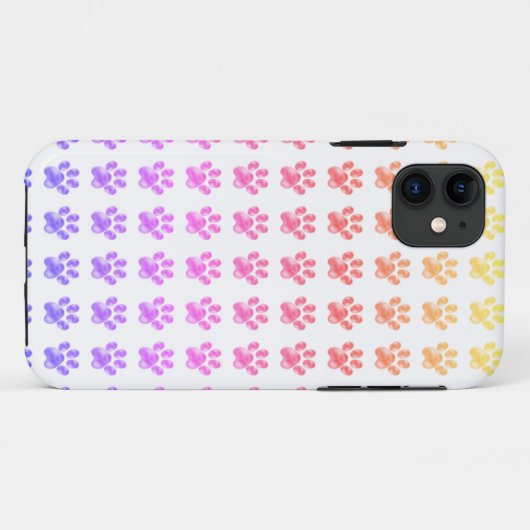 Schattigee kleurrijke poten Case-Mate iPhone case (Achterkant (horizontaal))
