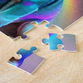 Schattigee kleurrijke pug legpuzzel (Zijkant)