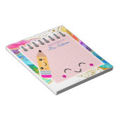 Schattigee Kleurrijke Rainbow Pastel Teacher Appre Notitieblok (Schuin)