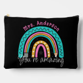 Schattigee Kleurrijke Rainbow Teacher Appreciation Etui (Voorkant)