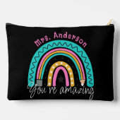 Schattigee Kleurrijke Rainbow Teacher Appreciation Etui (Achterkant)