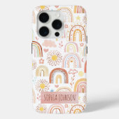 Schattigee Kleurrijke Regenbogen en Daisy Flowers Case-Mate iPhone Case (Achterkant)